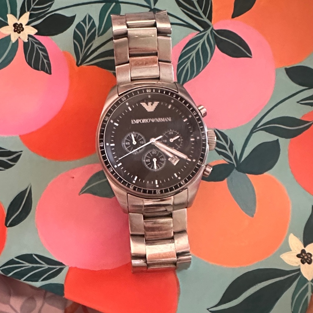 Emporio Armani Stainless Steel Chronograph Watch